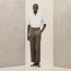 Short-sleeve straight cut shirt with notched collar, blanc