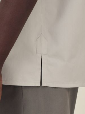Short-sleeve boxy fit shirt with vareuse collar, View: Worn, worn, view 7 of 7