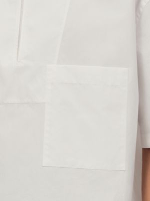 Short-sleeve boxy fit shirt with vareuse collar, View: Worn, worn, view 6 of 7