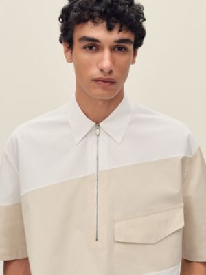 "En diagonale" boxy fit polo shirt, View: Worn, worn, view 4 of 5
