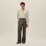 V-neck boxy fit shirt, ficelle