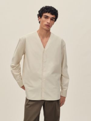 V-neck boxy fit shirt, View: Worn, worn, view 2 of 7