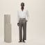 V-neck boxy fit shirt, blanc