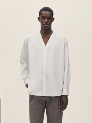 V-neck boxy fit shirt, View: Worn, worn, view 2 of 7