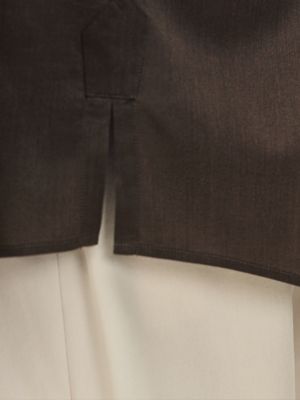 V-neck boxy fit shirt, View: front, front, view 7 of 7