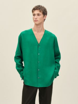 V-neck boxy fit shirt, View: Worn, worn, view 2 of 7