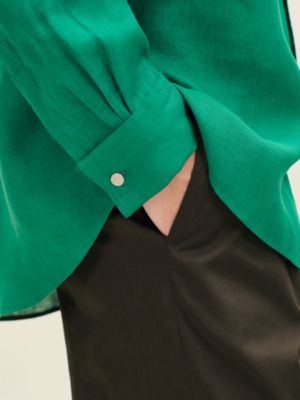V-neck boxy fit shirt, View: Worn, worn, view 6 of 7