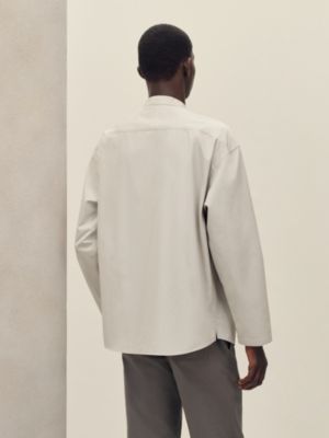 Boxy fit shirt with vareuse collar, View: Worn, worn, view 3 of 6