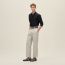 "Eperon d'Or Jacquard" straight cut shirt, noir