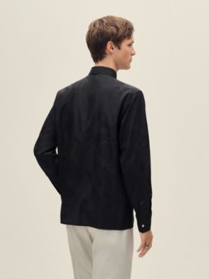 "Eperon d'Or Jacquard" straight cut shirt, View: Worn, worn, view 3 of 5