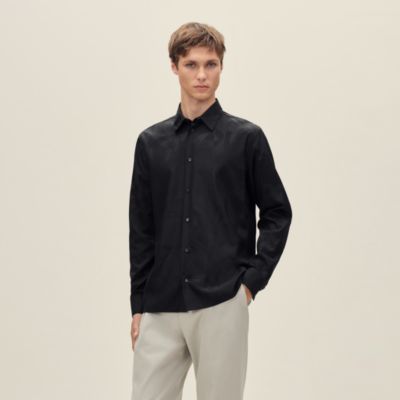HERMES エルメス　総H柄　レザーシャツ　メンズ HERMES - 美品 エルメス HERMES シャツ レザーシャツ ラムレザー