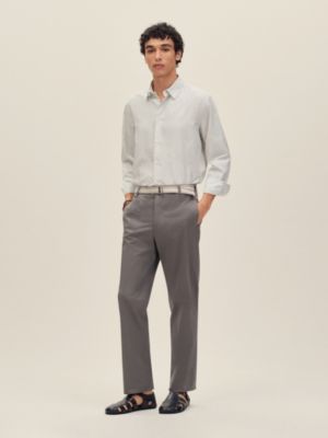 "Eperon d'Or Jacquard" straight cut shirt