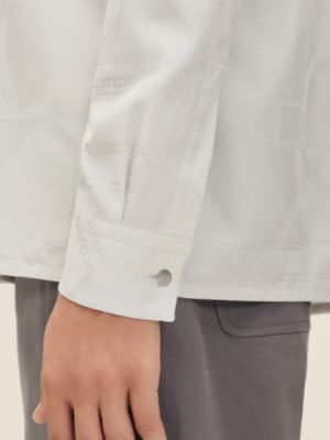 "Eperon d'Or Jacquard" straight cut shirt, View: Worn, worn, view 5 of 5