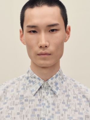 "Metal au Carre" straight cut shirt, View: Worn, worn, view 4 of 5