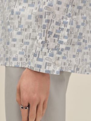 "Metal au Carre" straight cut shirt, View: Worn, worn, view 5 of 5