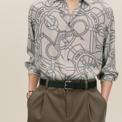 "Eperon d'Or Quadrilignes" straight cut shirt, View: video, view 2 of 7