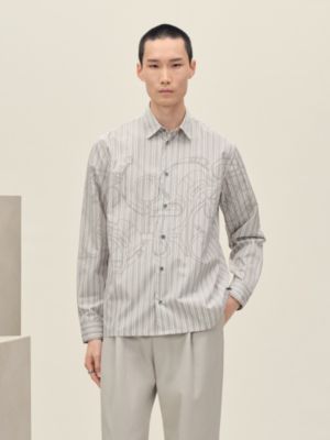 "Eperon d'Or 3D Ray" straight cut shirt, View: Worn, worn, view 3 of 7
