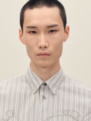 "Eperon d'Or 3D Ray" straight cut shirt, View: Worn, worn, view 5 of 7