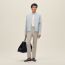 "Eperon d'Or 3D Ray" zipped jacket, bleu pâle