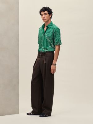 "Vent Portant Finesse" short-sleeve straight cut shirt