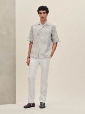 "Eperon d'Or 3D Ray" short-sleeve straight cut shirt