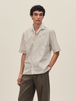 "Eperon d'Or 3D Ray" short-sleeve straight cut shirt, View: Worn, worn, view 2 of 5
