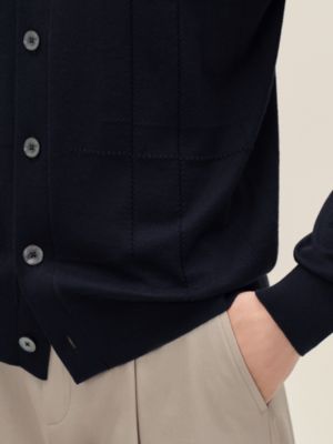 "Jeu de points sellier" buttoned cardigan, View: Worn, worn, view 4 of 5
