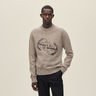 エルメス HERMES PULL MANCHES LONGUES 2H2612DM ニット HERMES - 美品 エルメス HERMES ニット 21AW ハーフジップ セーター
