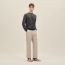 "Grand large" crewneck sweater, café