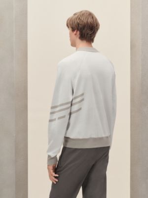 "H Golf" reversible crewneck sweater, View: Worn, worn, view 4 of 8