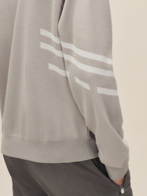 "H Golf" reversible crewneck sweater, View: Worn, worn, view 5 of 8