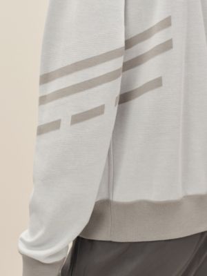 "H Golf" reversible crewneck sweater, View: Worn, worn, view 6 of 8