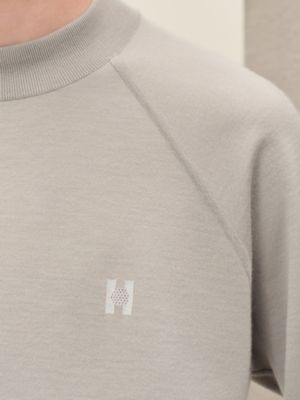"H Golf" reversible crewneck sweater, View: Worn, worn, view 7 of 8
