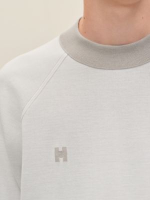 "H Golf" reversible crewneck sweater, View: Worn, worn, view 8 of 8