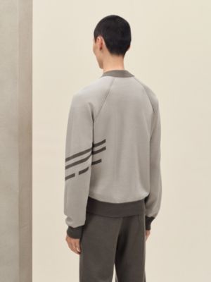 "H Golf" reversible crewneck sweater, View: Worn, worn, view 4 of 8