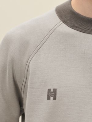 "H Golf" reversible crewneck sweater, View: Worn, worn, view 8 of 8