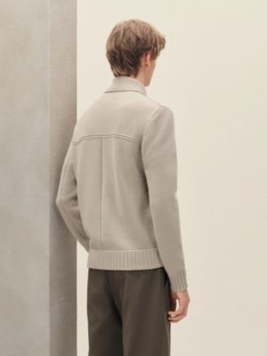 "Devant cuir" buttoned jacket, View: Worn, worn, view 3 of 6