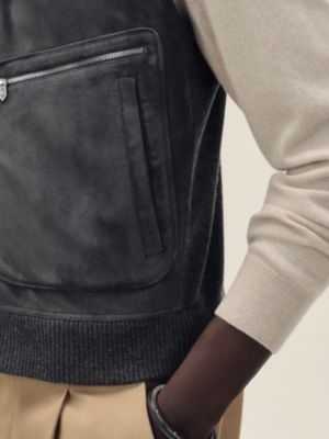"Devant cuir" sleeveless jacket, View: Worn, worn, view 6 of 7