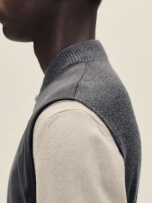 "Devant cuir" sleeveless jacket, View: Worn, worn, view 7 of 7