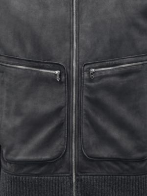 "Devant cuir" zipped jacket, View: front, front, view 7 of 7