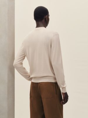 ラウンドネックニット 《H》ディテール, イメージ: 着用例, worn, ビュー3の5