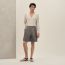 "Detail H" buttoned cardigan, ficelle