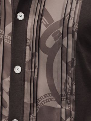 "Eperon d'Or Soie Plissee" short-sleeve straight cut shirt, View: front, front, view 6 of 6