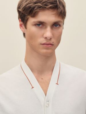 "H Bartack" buttoned cardigan, View: Worn, worn, view 4 of 5