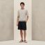"Rayures & Twist" crewneck sweater, mastic