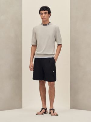 "Rayures & Twist" crewneck sweater