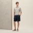 "Rayures & Twist" polo shirt, mastic
