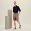 Shot-sleeve polo shirt, noir