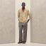 "Jour et Ajours" V-neck sweater, kraft