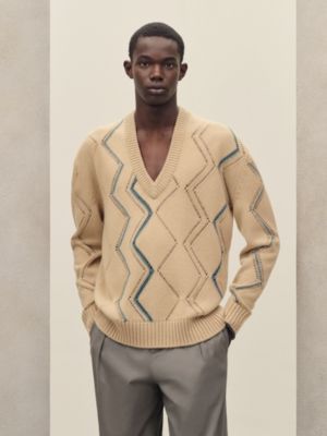 Vネックニット 《ジュール・エ・アジュール》, イメージ: 着用例, worn, ビュー3の6
